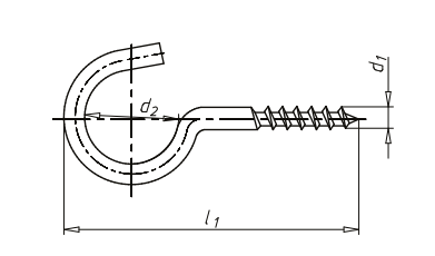Tehnična skica obešalnega kavlja